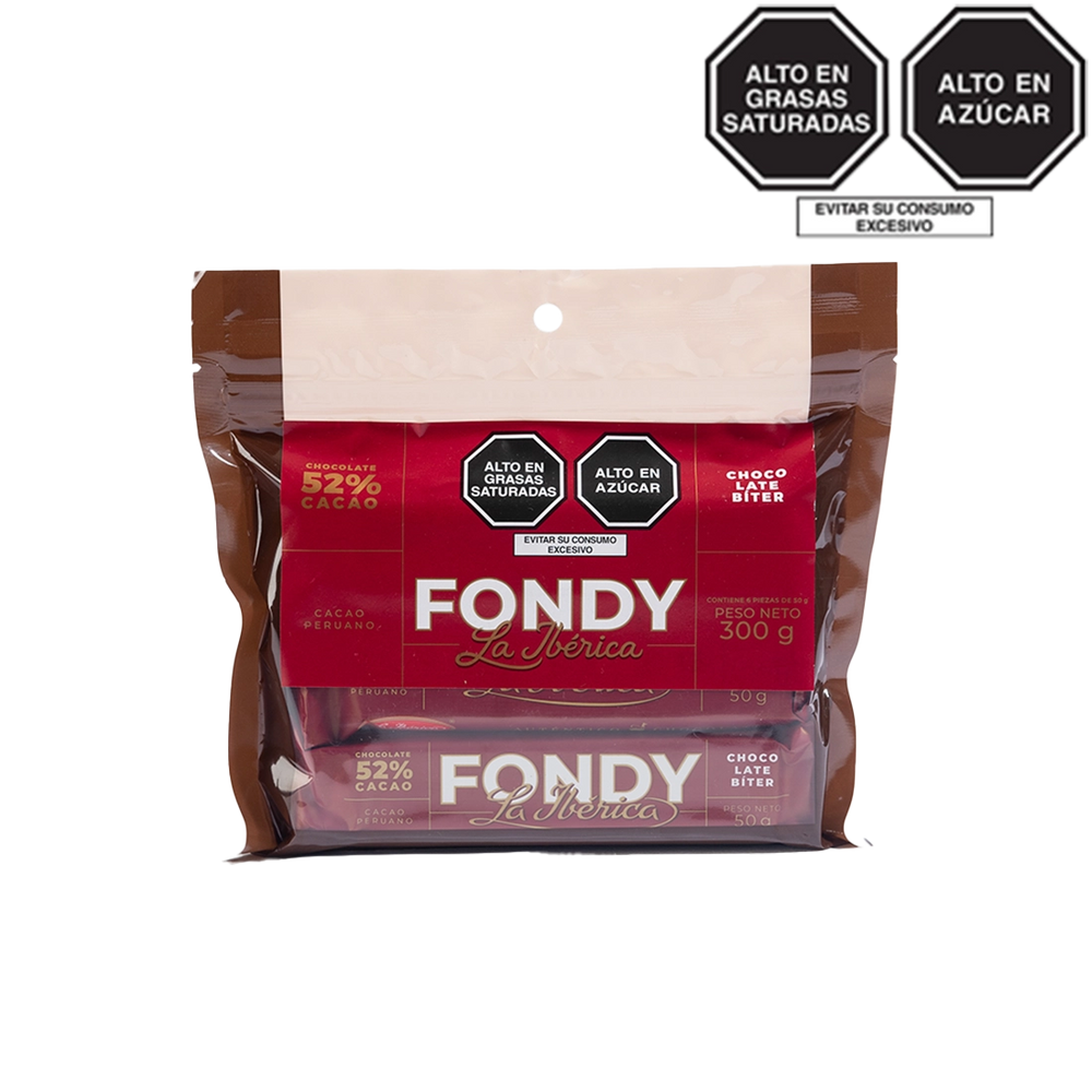 Barra Fondy La Ibérica x 50 g x 6 pzs