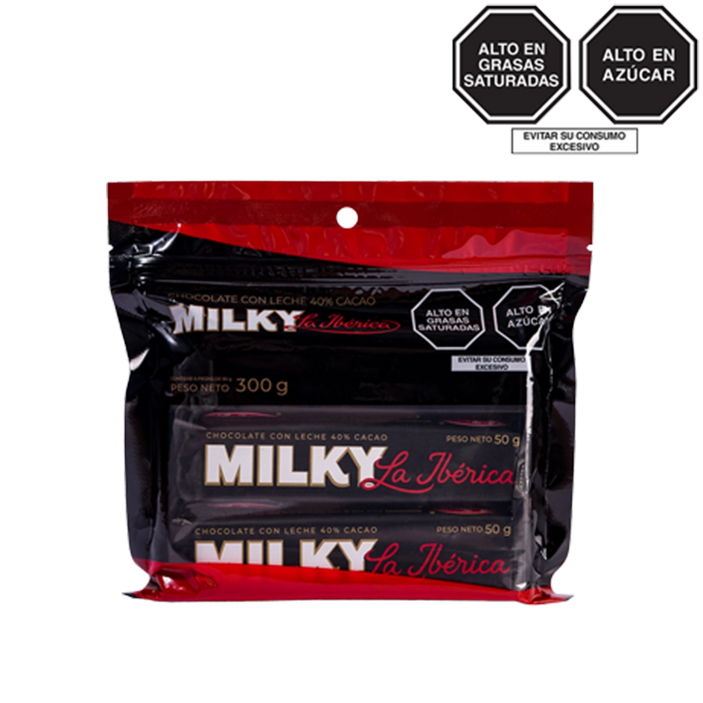 Barra Milky La Ibérica x 50 g x 6 pzs