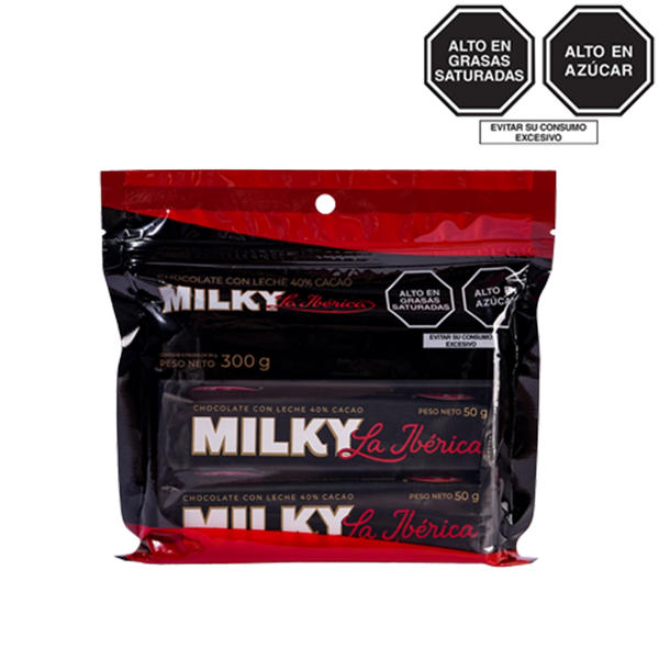 Barra Milky La Ibérica x 50 g x 6 pzs