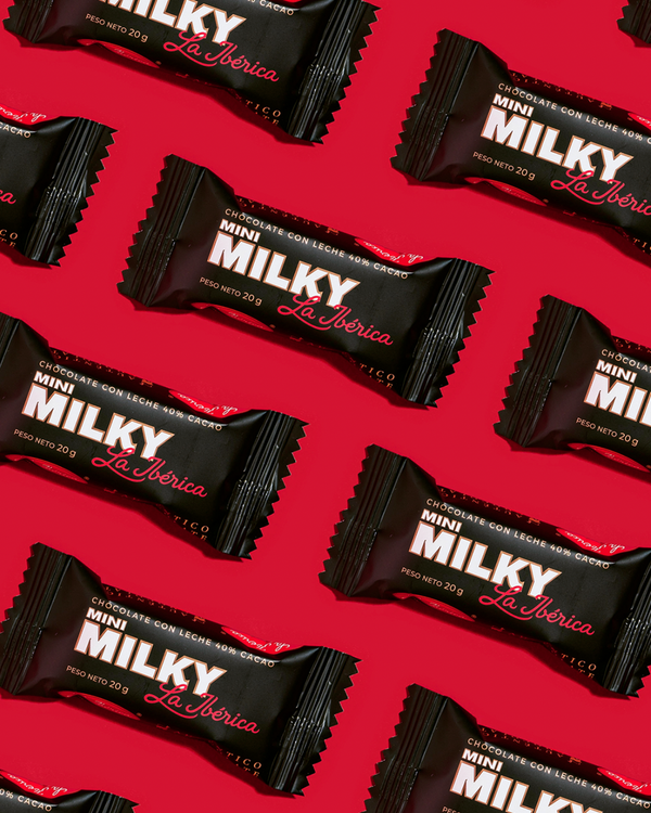 Barra mini milky la ibérica x 20 g x 20 pzs