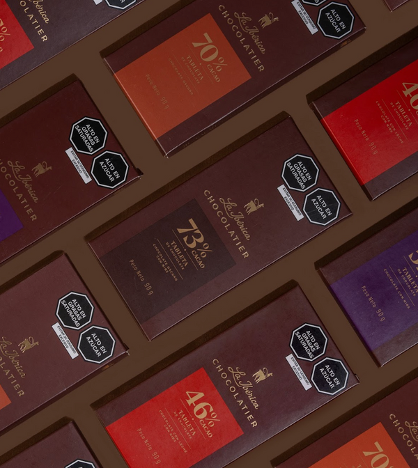 Tableta de Chocolate amargo 73% cacao con nibs x 90g