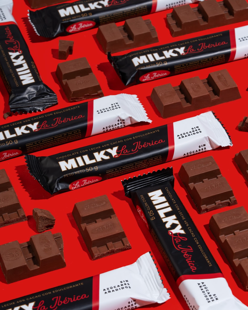 Barra Milky La Ibérica Sin Azúcares Añadidos x 50 g x 6 pzs