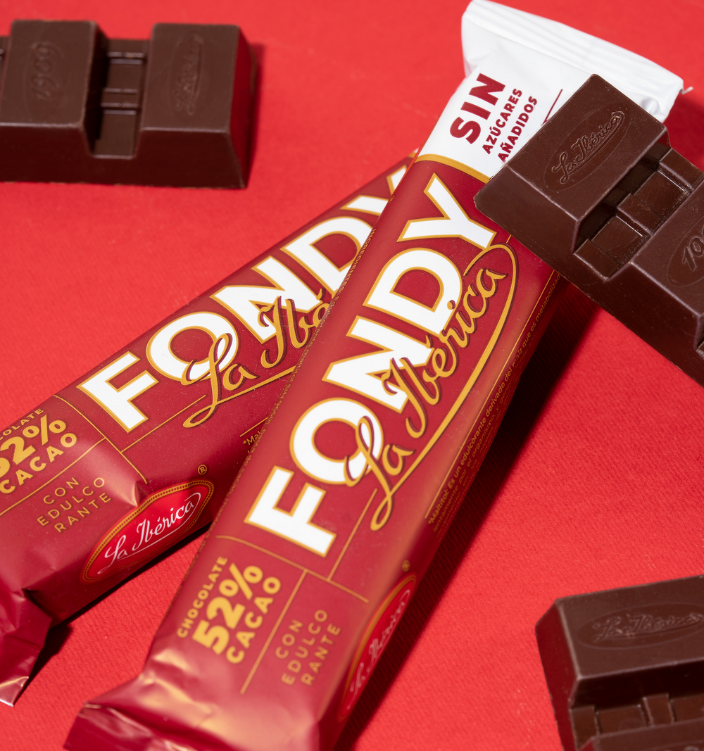 Barra Fondy La Ibérica Sin Azúcares Añadidos x 50 g x 6 pzs