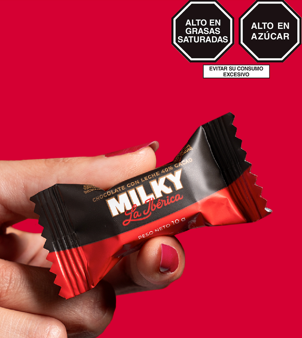 Barra mini Milky La Ibérica x 20 g x 10 pzs