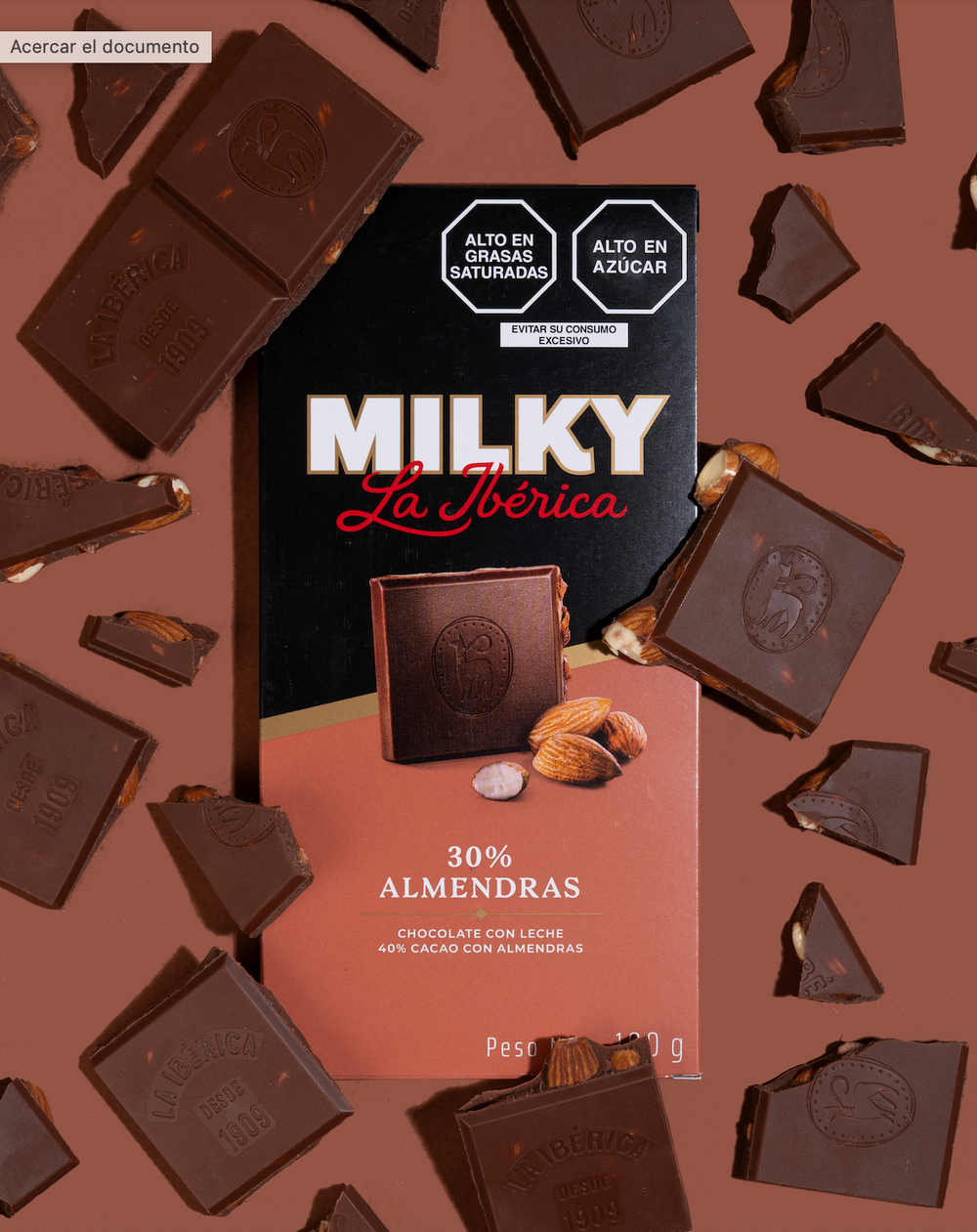 Tableta Milky La Ibérica almendras x 100 g