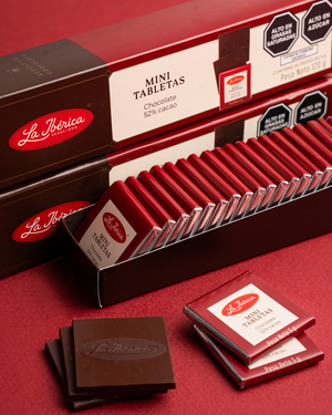 Mini tabletas de chocolate con 52% cacao