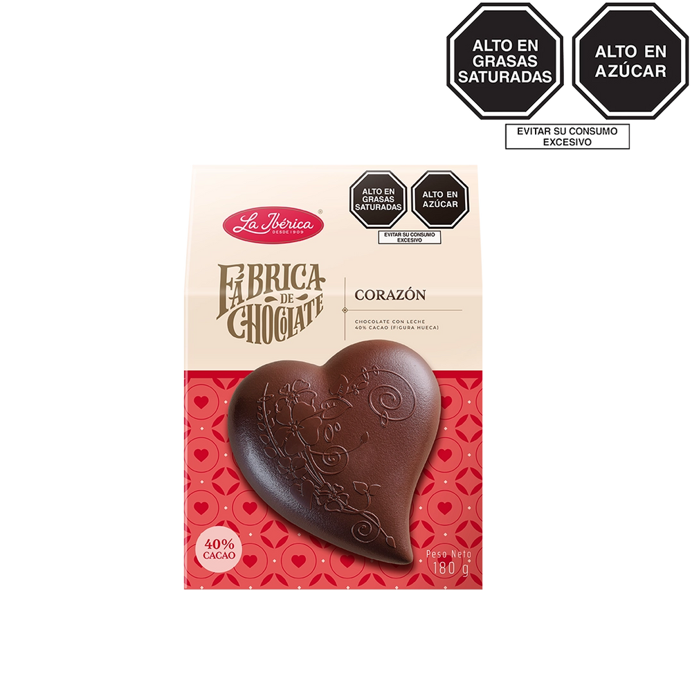 Corazón de chocolate con leche x 180 g