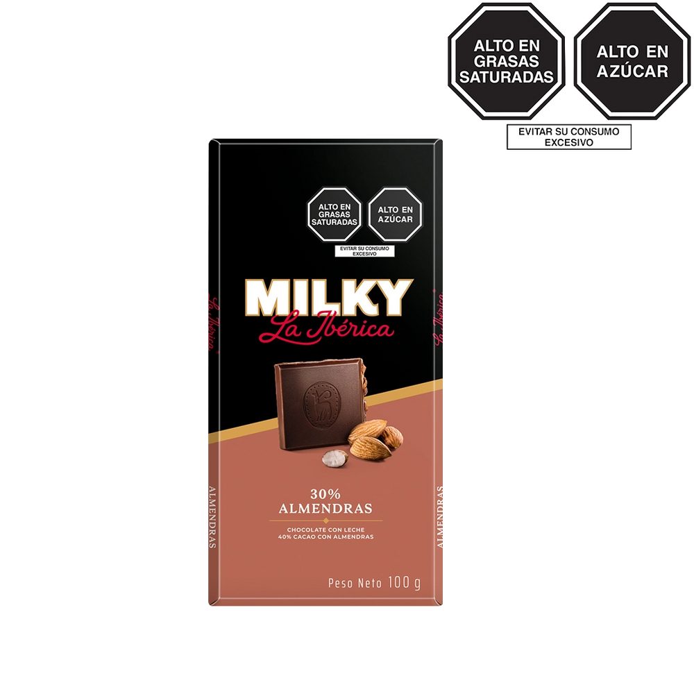 Tableta Milky La Ibérica almendras x 100 g