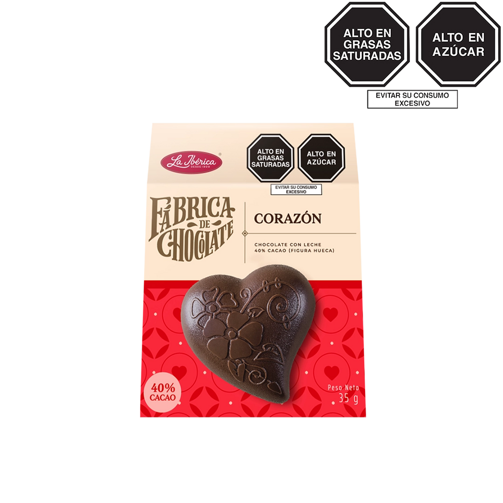 Corazón de chocolate con leche x 35 g