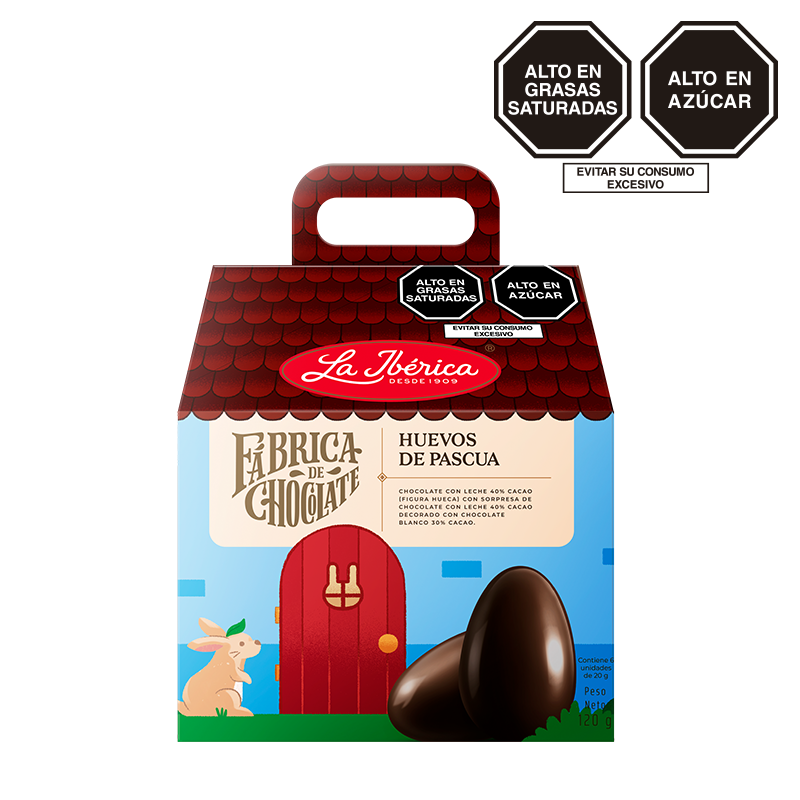 Huevo de pascua de chocolate con leche 20 g X 6 pzs