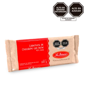 Chocolate con leche cobertura 40% cacao x 200 g