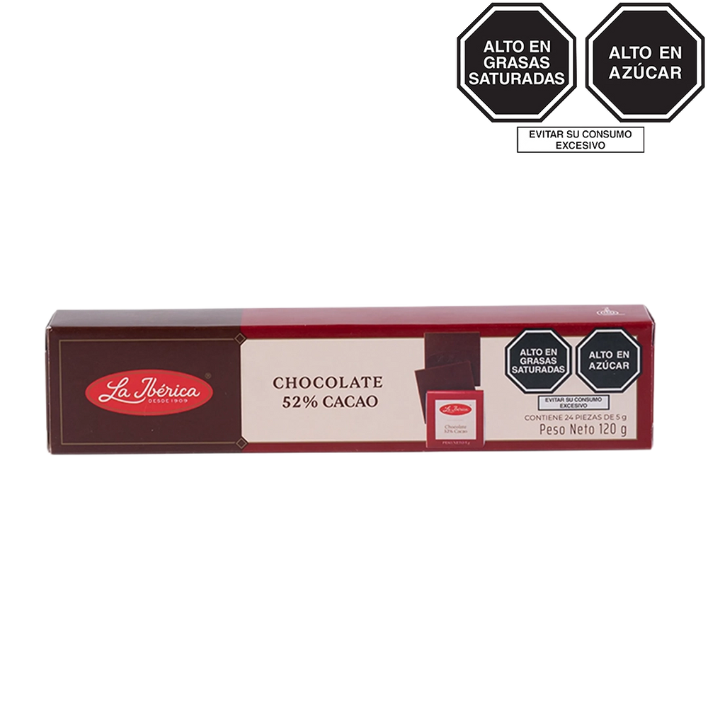 Mini tabletas de chocolate con 52% cacao