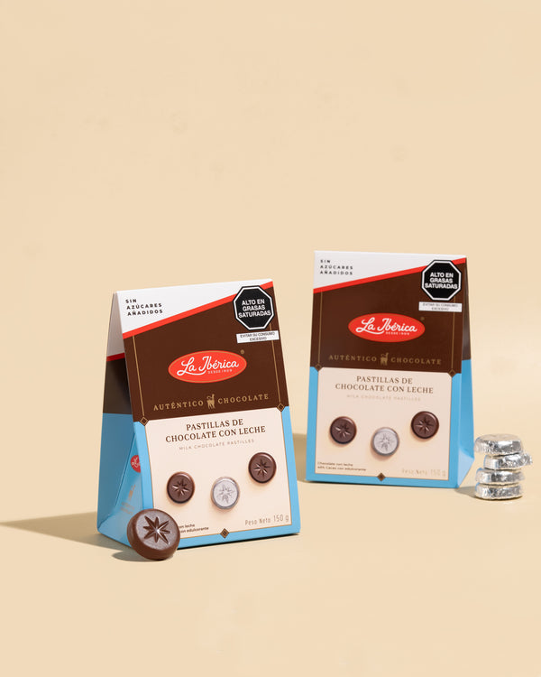 Pastillas de chocolate con leche 40% cacao Sin Azúcares Añadidos x 150g