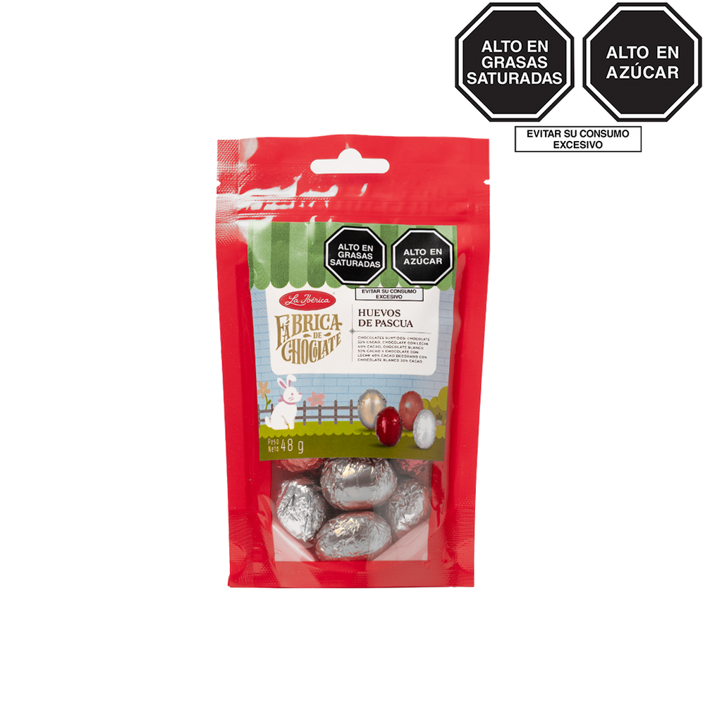 Huevos de Pascua de Chocolate de Leche x 48g x 12 pzs