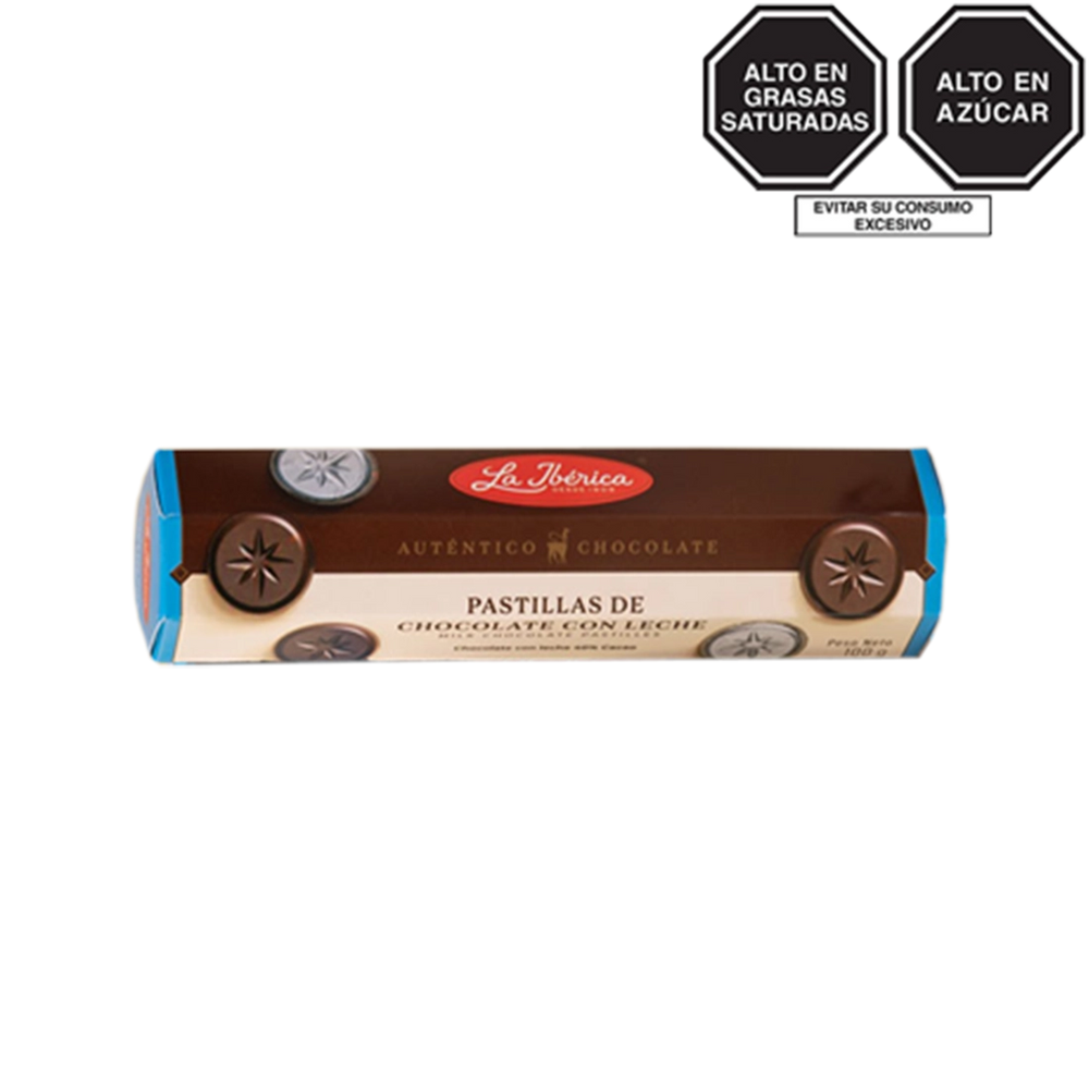 Pastillas de chocolate con leche x 100 g
