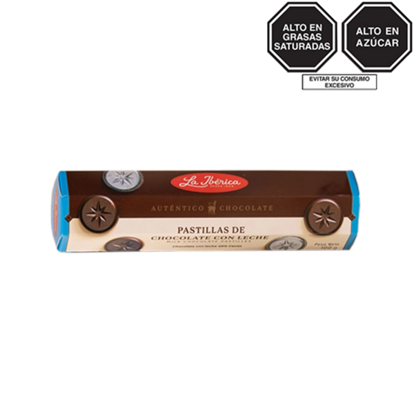 Pastillas de chocolate con leche x 100 g