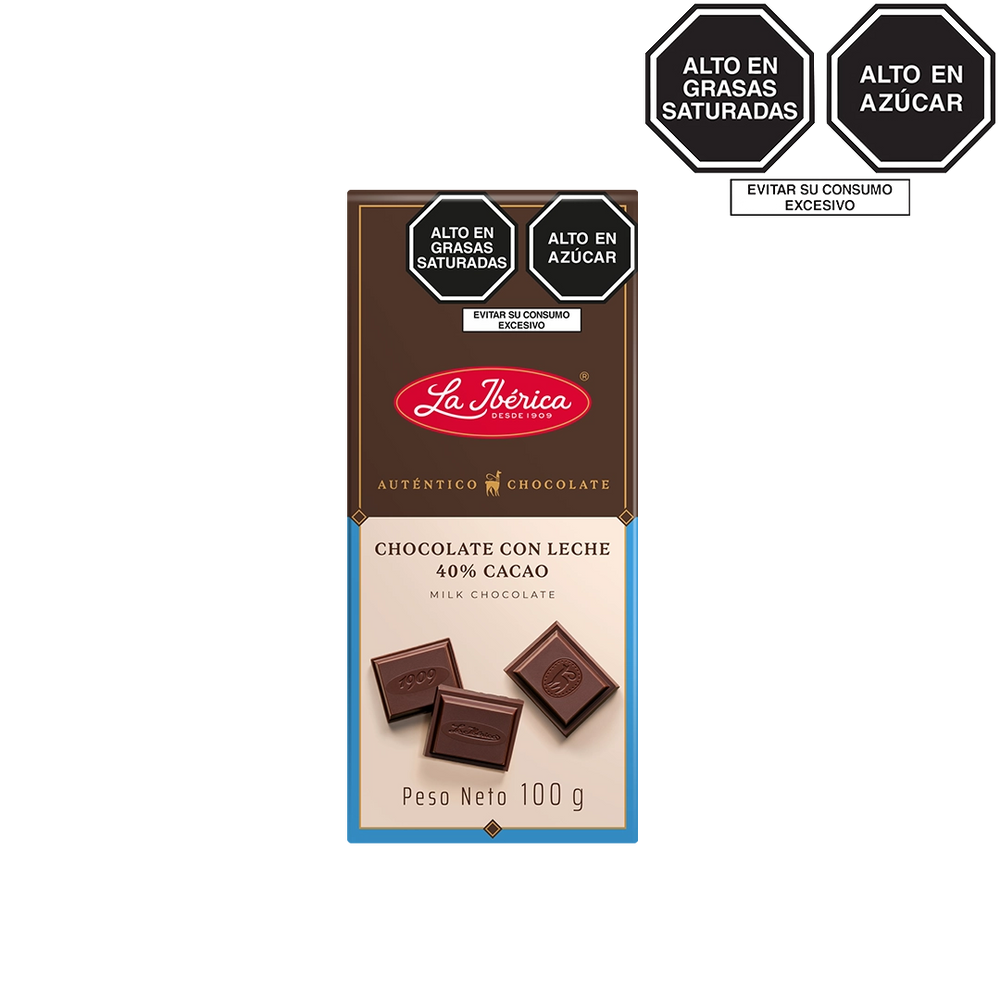 Tableta de chocolate con leche x 100 g