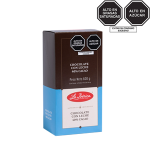 Tableta de chocolate con leche x 100 g x 6 pzs