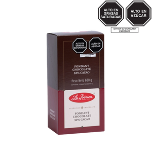 Tableta de chocolate fondant x 100 g x 6 pzs