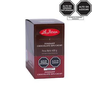 Tableta de chocolate fondant x 40 g x 10 pzs