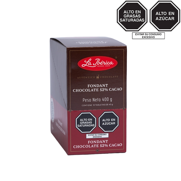 Tableta de chocolate fondant x 40 g x 10 pzs