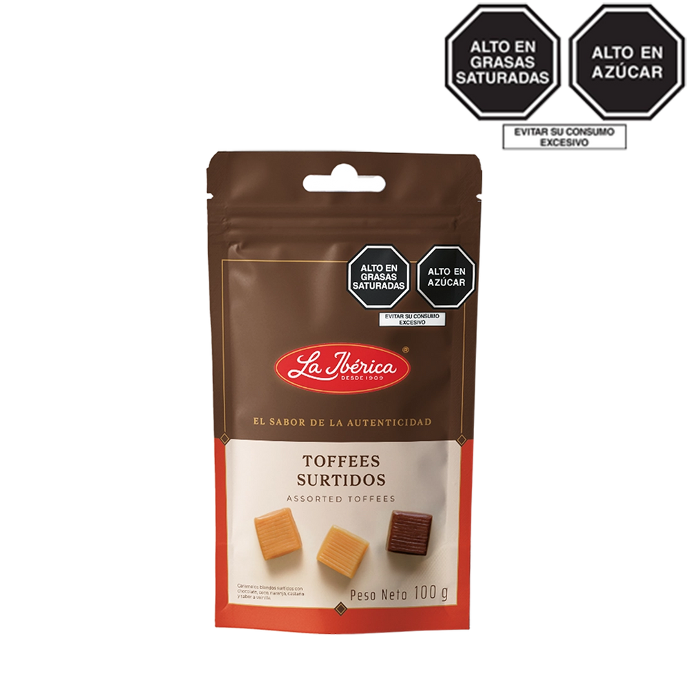Toffees surtidos x 100 g