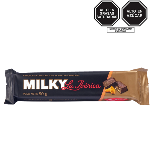 Barra Milky La Ibérica con Almendras x 50 g