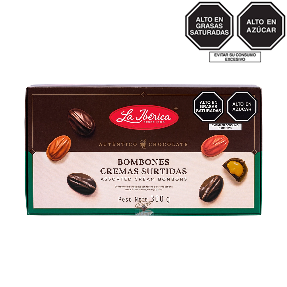 Bombones cremas surtidas x 300 g