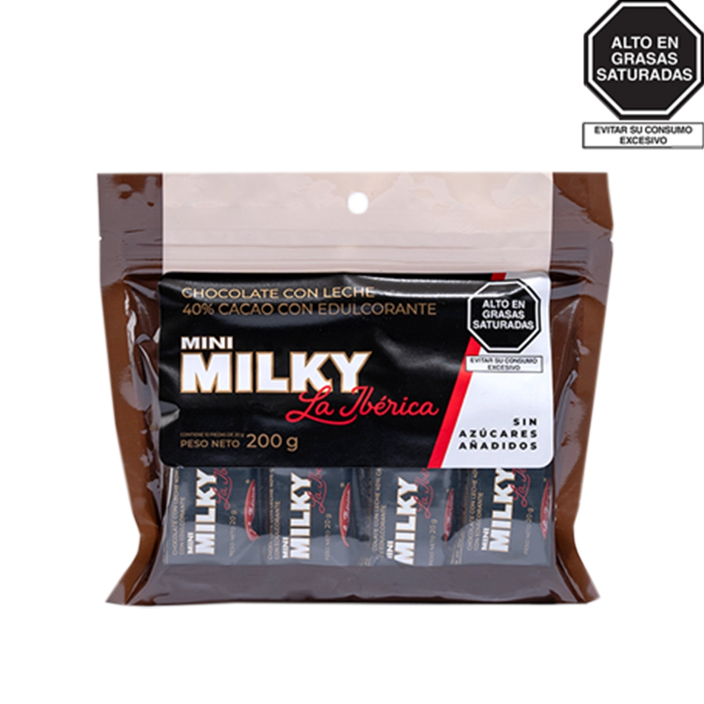 Barra Mini Milky La Ibérica Sin Azúcares Añadidos x 20 g x 10 pzs