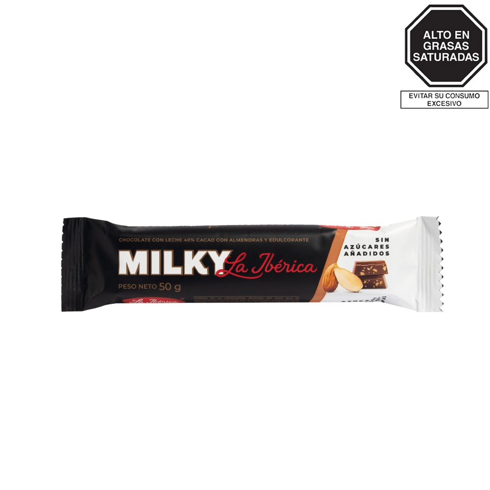 Barra Milky con Almendra Sin Azúcares Añadidos x 50 g