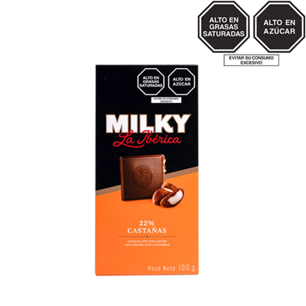 Tableta Milky La Ibérica Castaña x 100 g