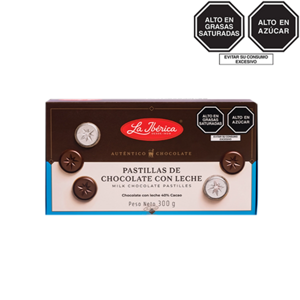 Pastillas de chocolate con leche x 300 g